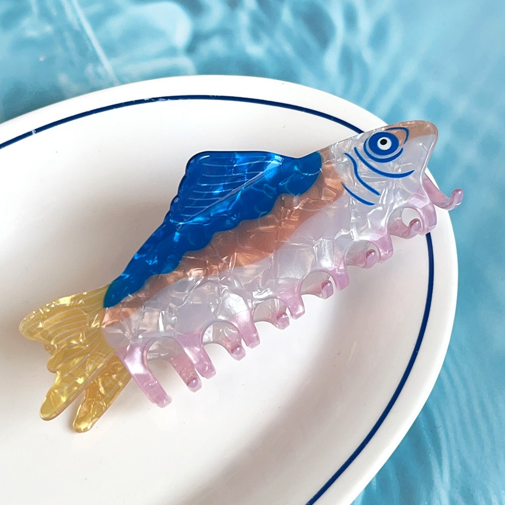 Korean Girl Lifestyle - Hairpin Ocean Animal Hair Claw Pvc